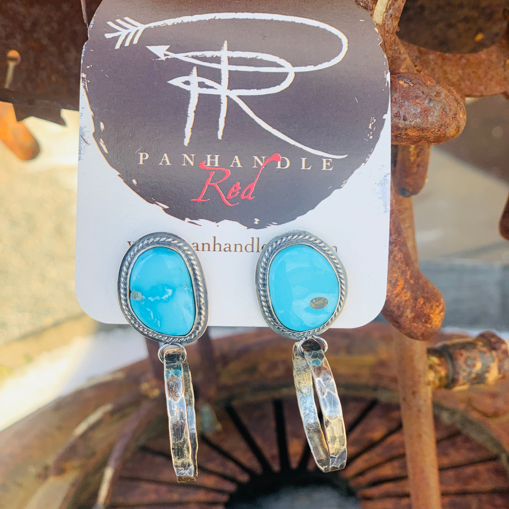 Custom Turquoise and Silver Earrings