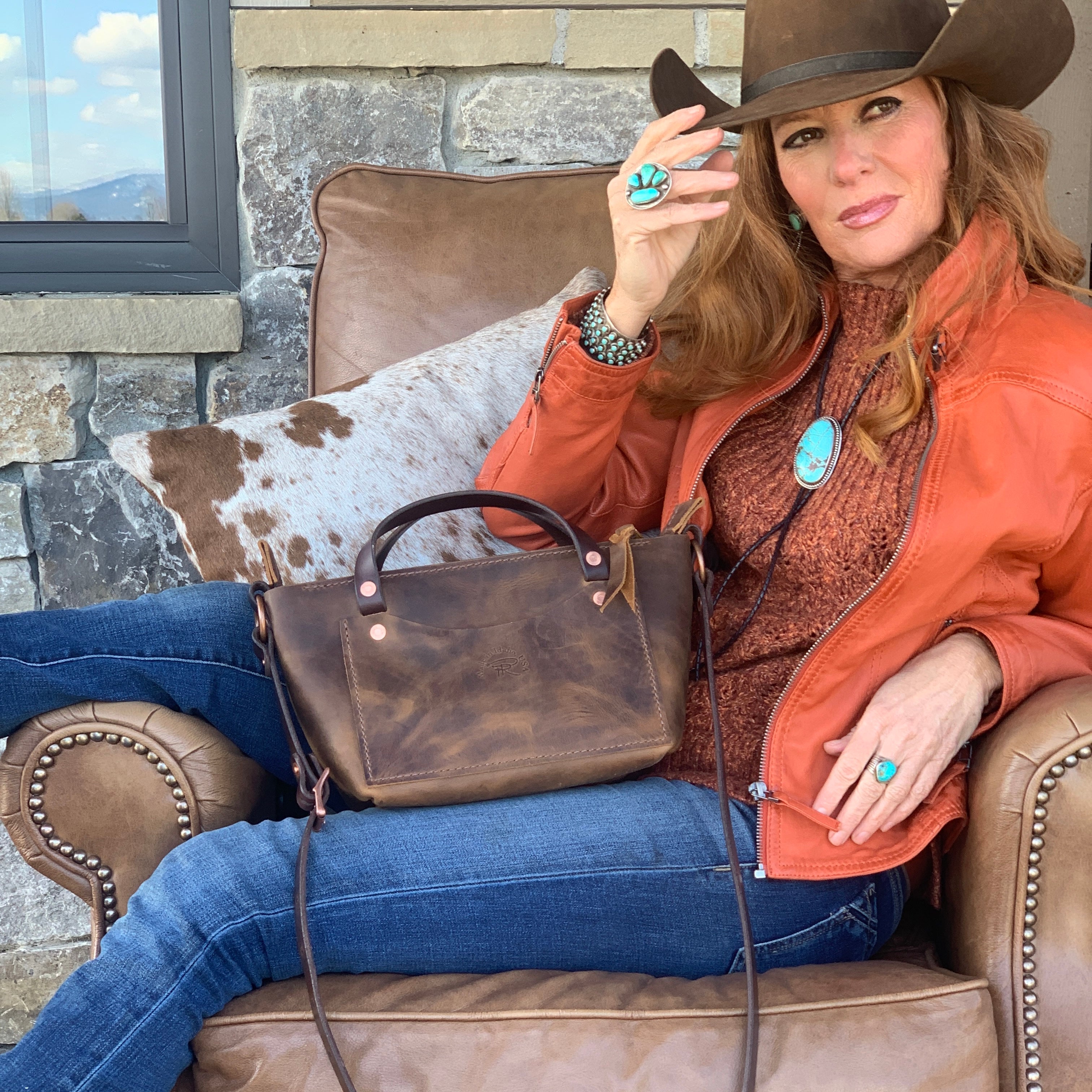 brown purse western store crossbody bag purses handbags idaho handcrafted one of kind coeur d'alen