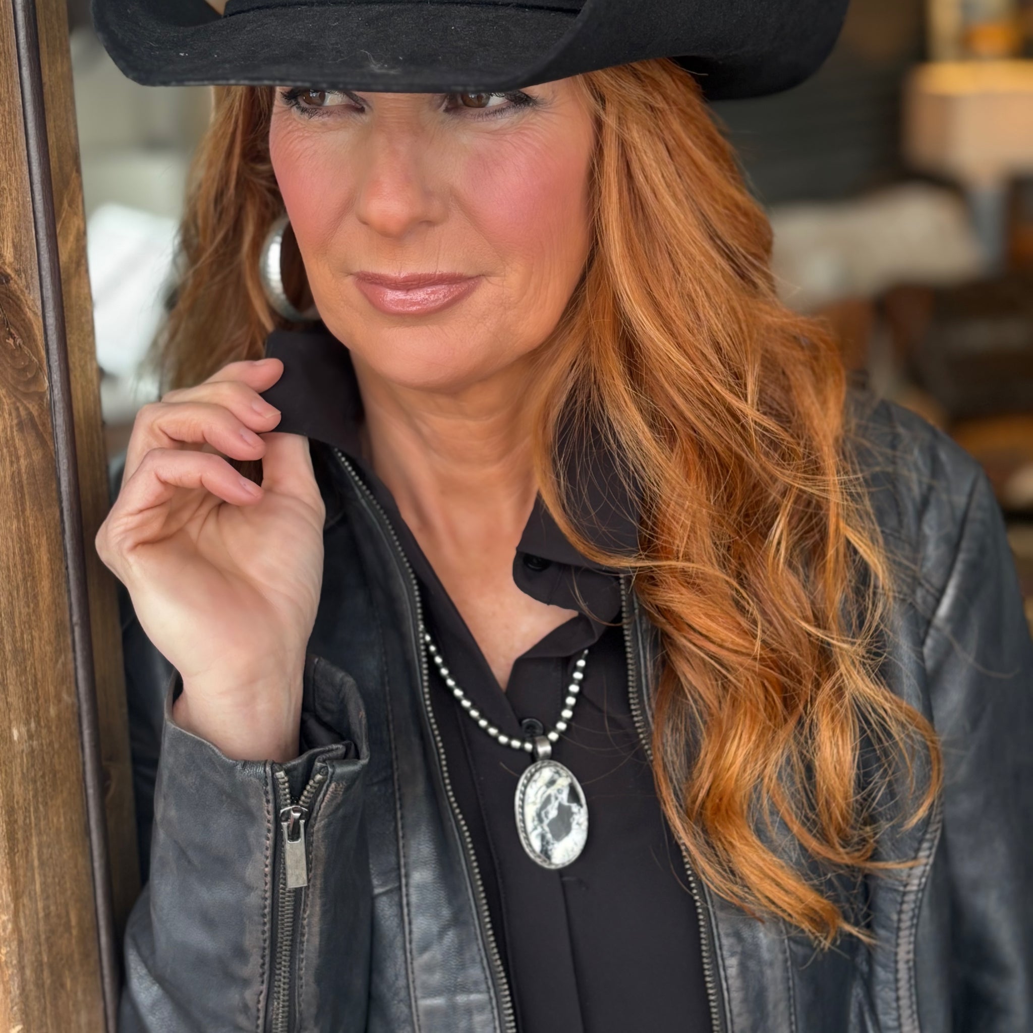 Buffalo Turquoise Silver Pearl Necklace