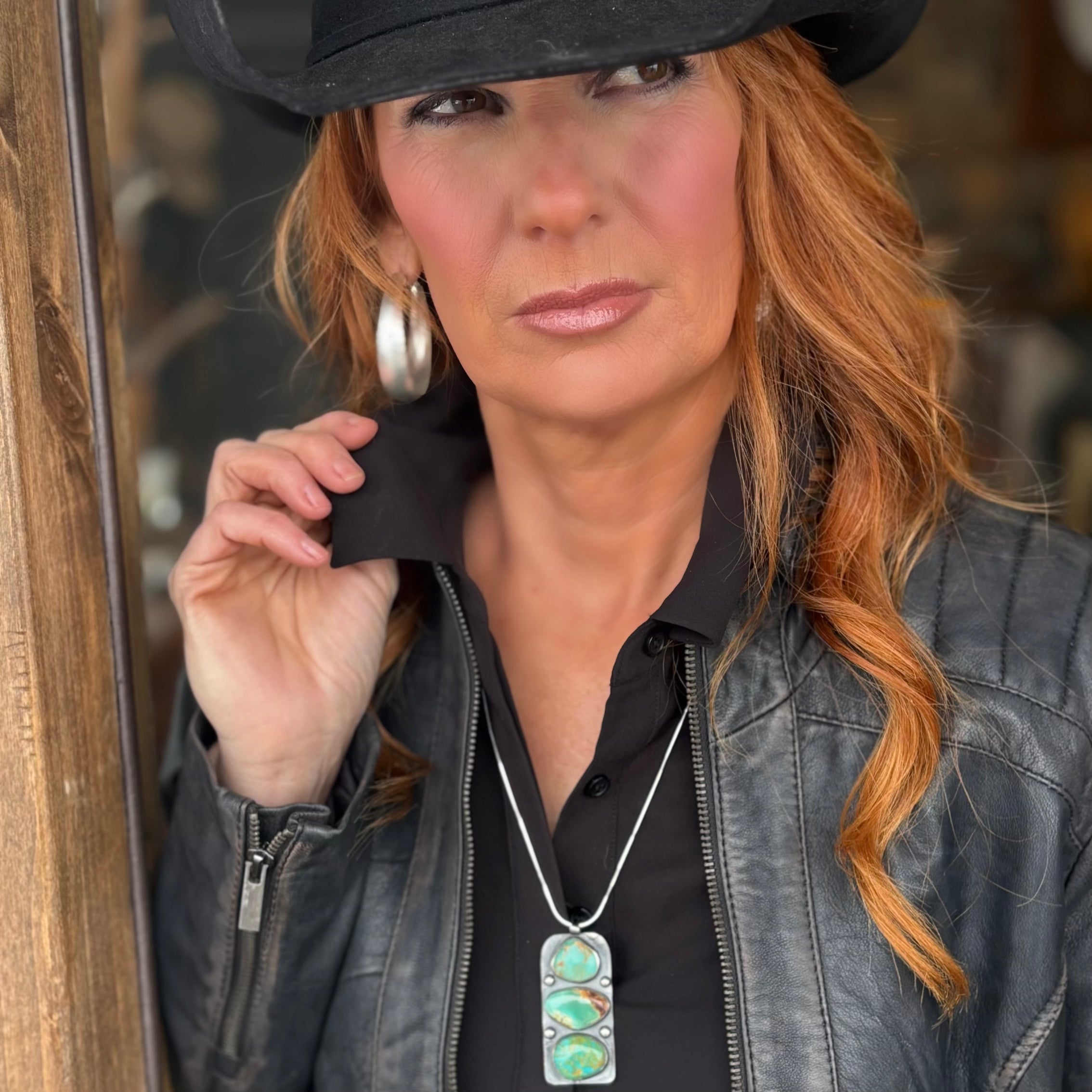 The Three Stone Turquoise Necklace