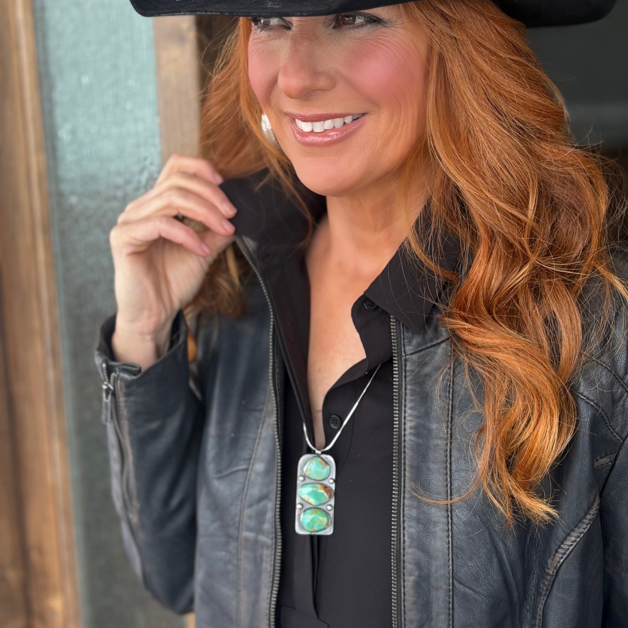 The Three Stone Turquoise Necklace