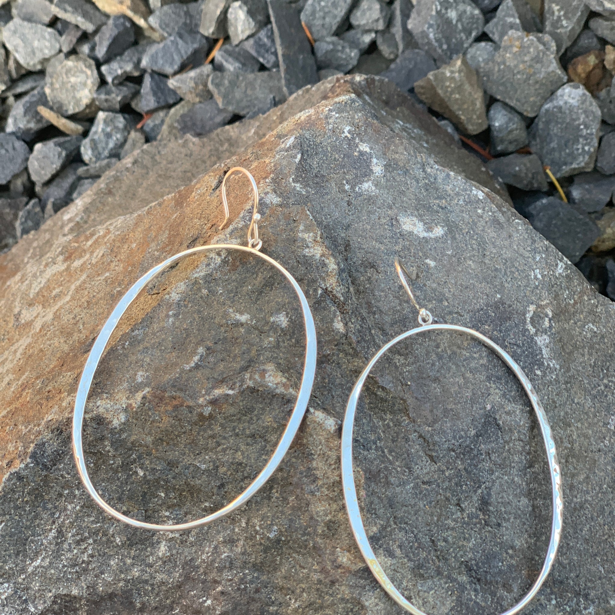 Sterling Silver Large Hoop Earrings