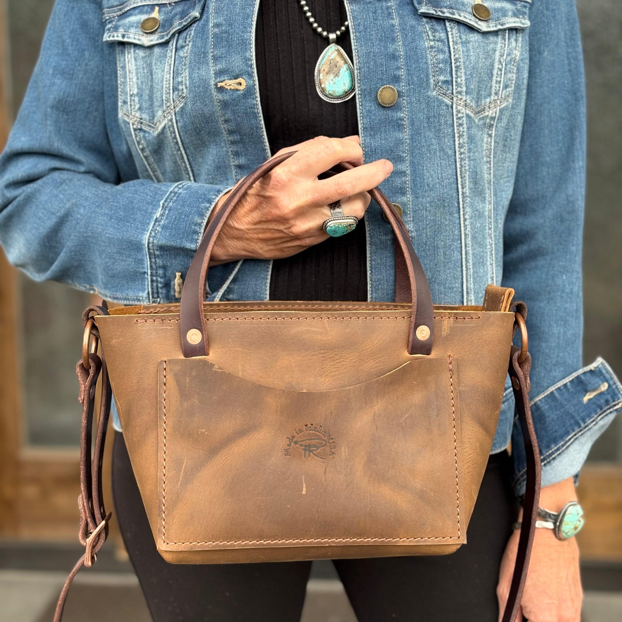 The Stillwater Brown Crossbody Purse -Tote