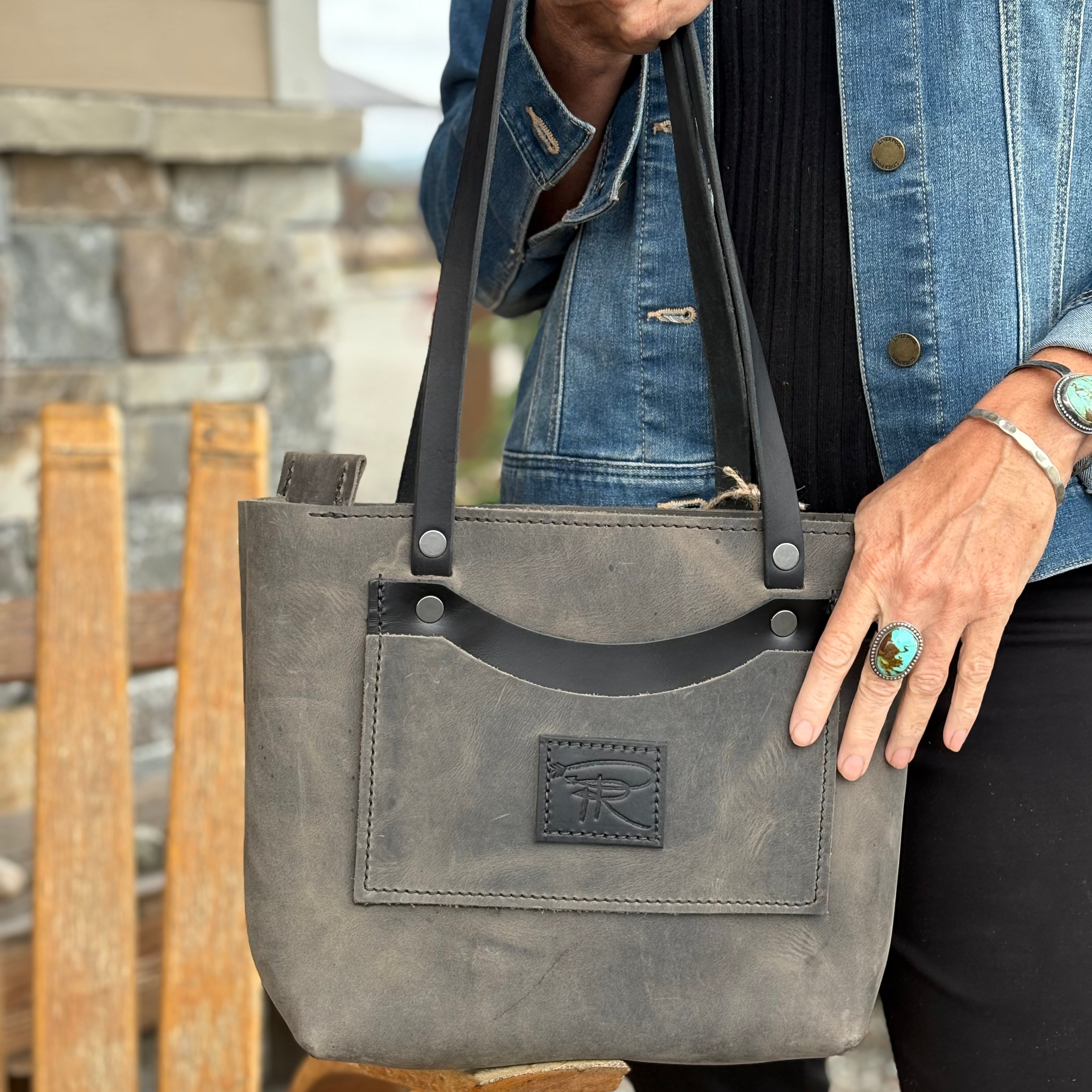 Grey Medium Purse-Tote