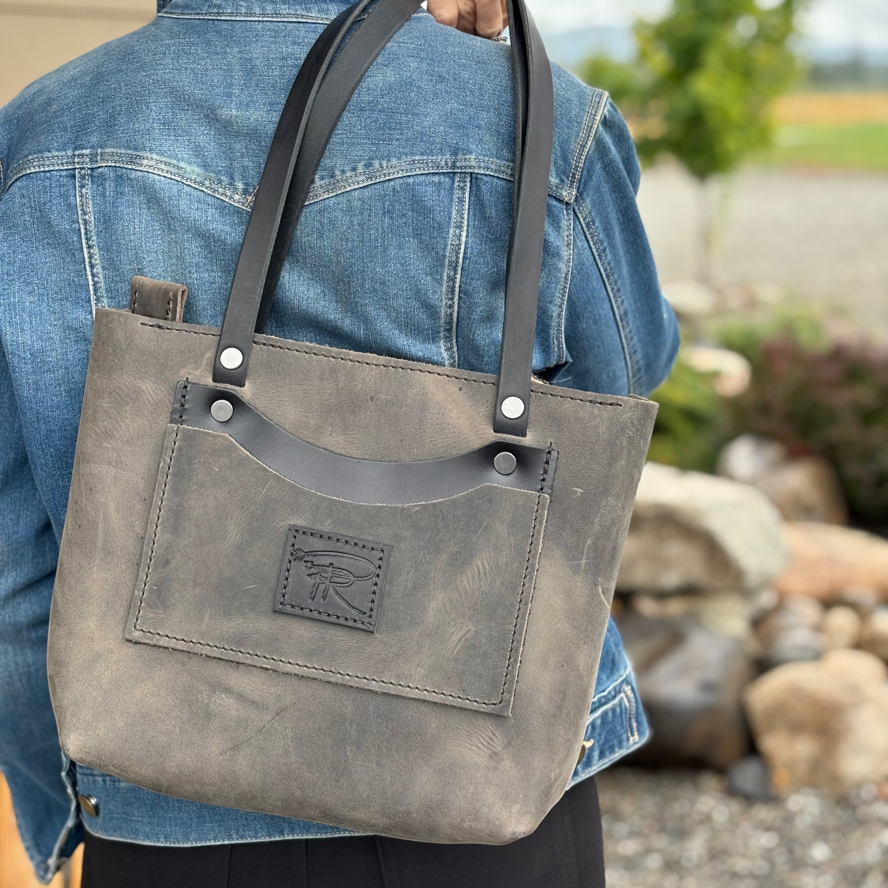 Grey Medium Purse-Tote