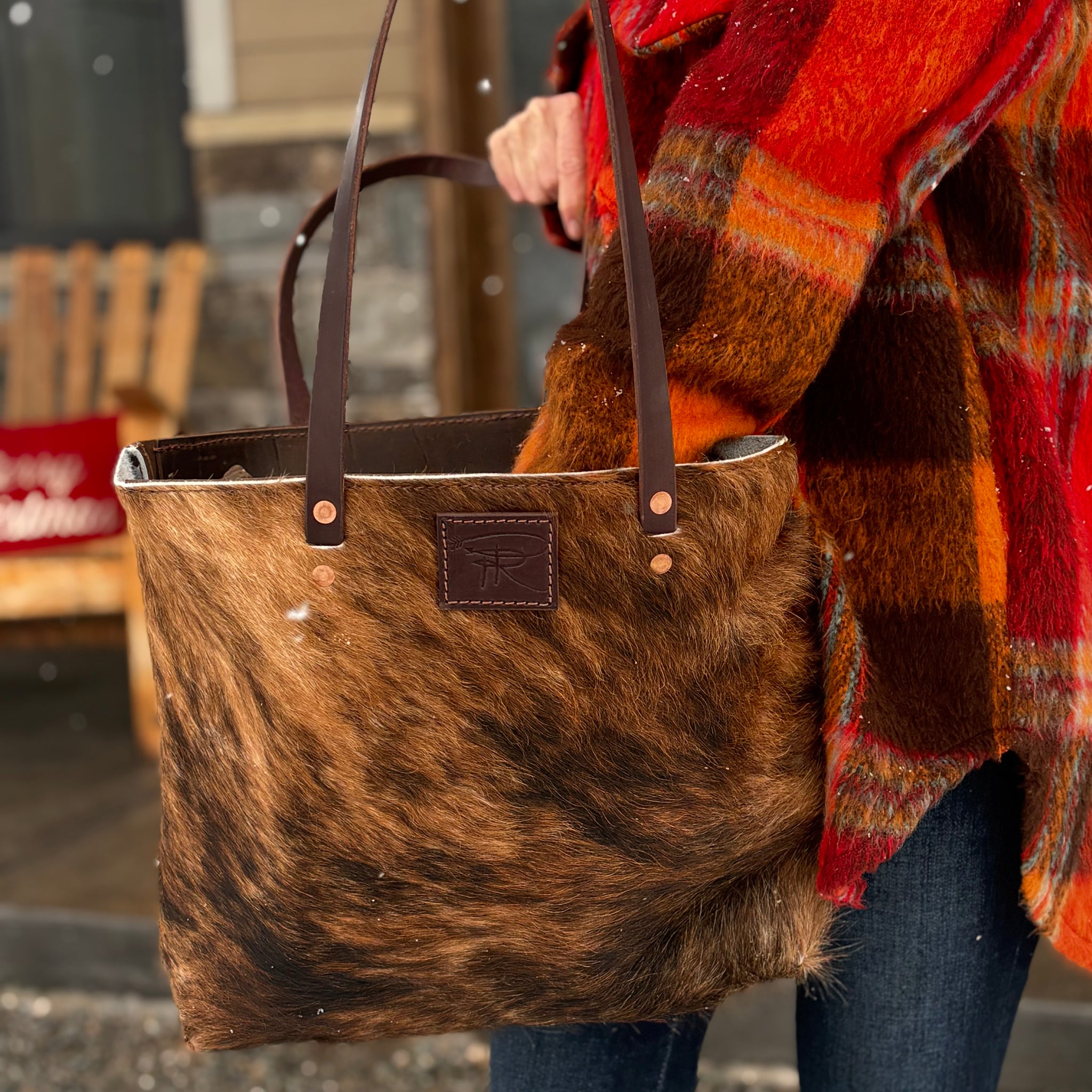 Half City Half Cowgirl Leather Tote-Purse-Large