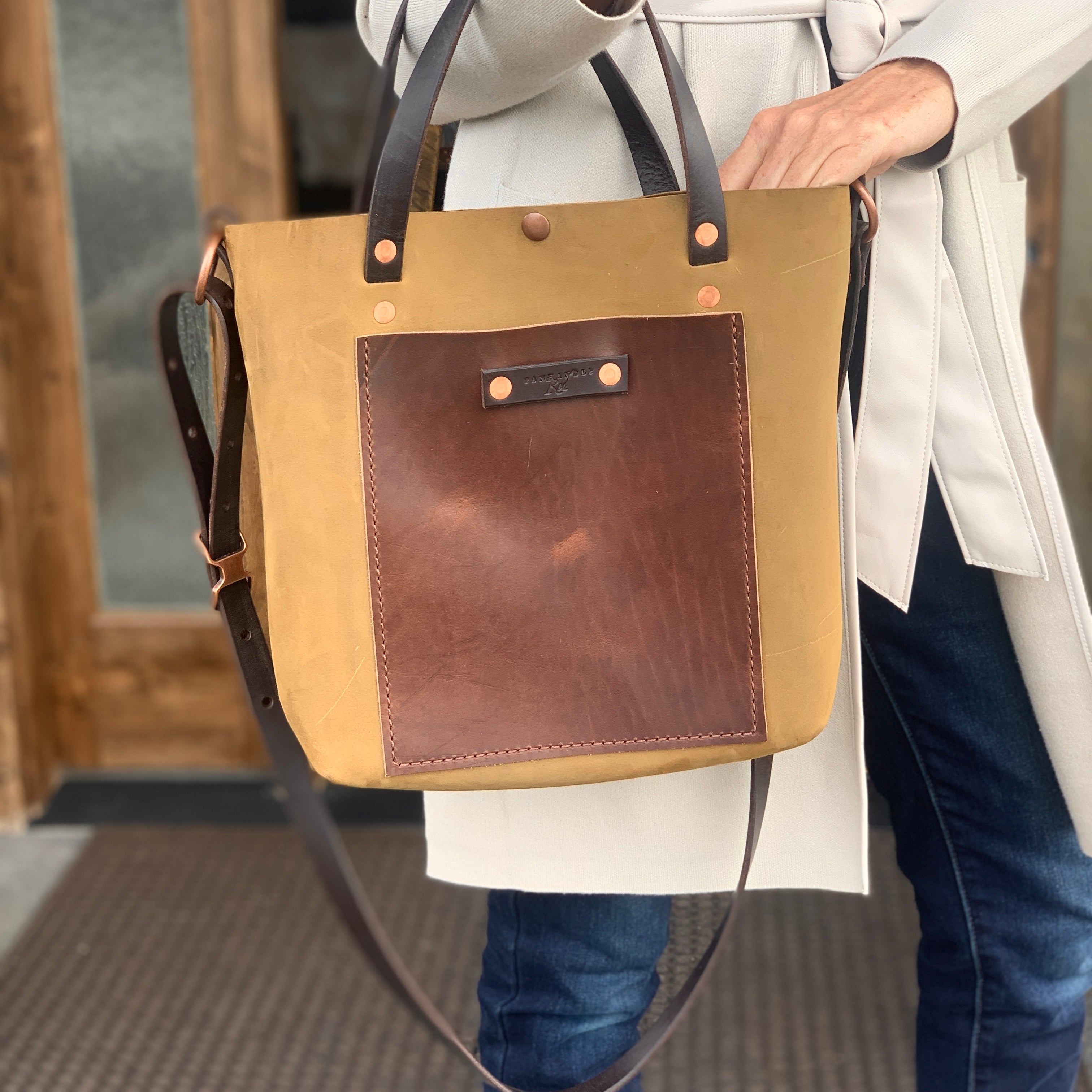 shop leather maker handcrafted boutique purse tote bags handbags retail idaho custom crossbody 