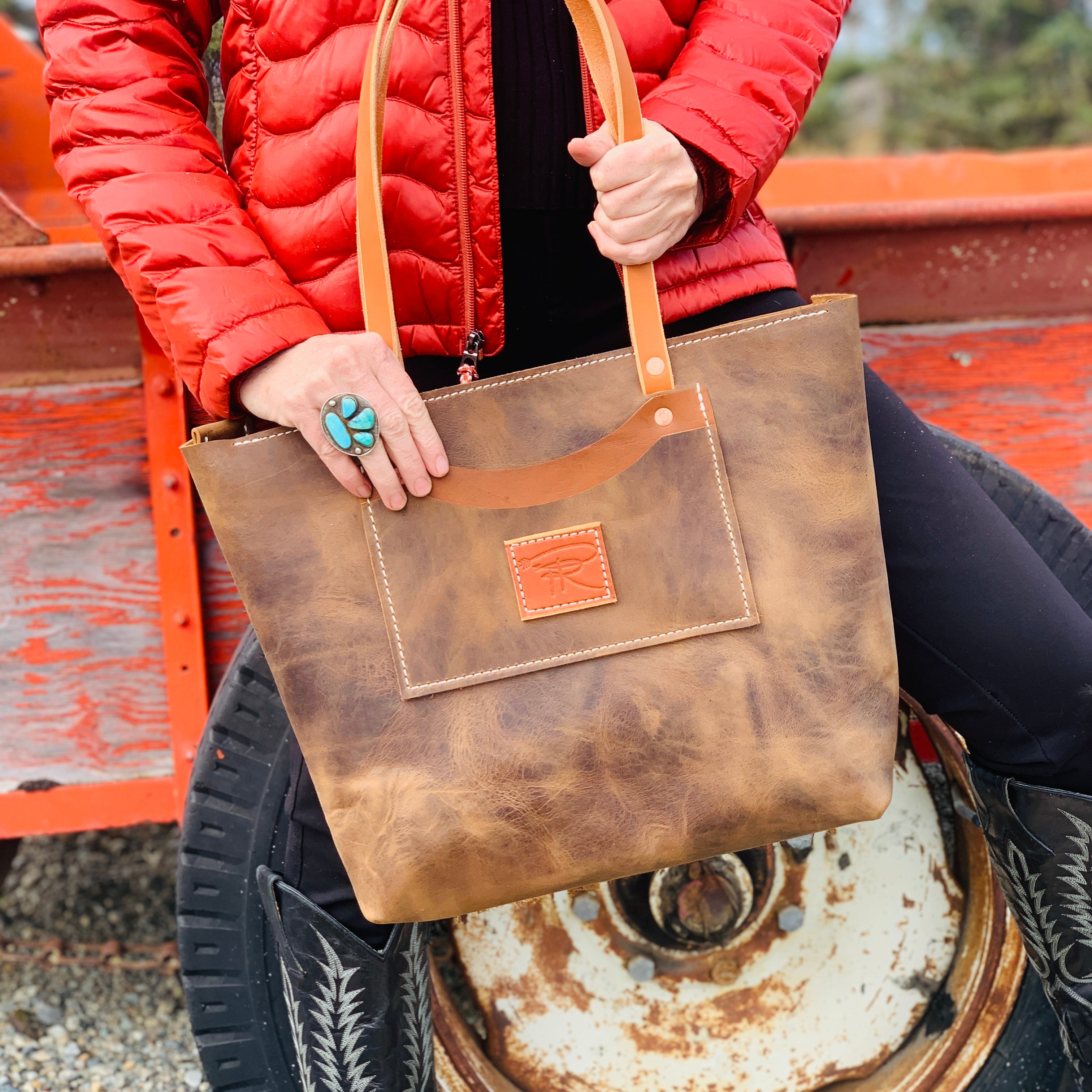 Panhandle Red Leather Company Leather Tote Bag