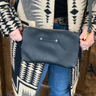 black leather purse idaho crossbody purse handbag small clutch idaho gift shop shopping boutique retail