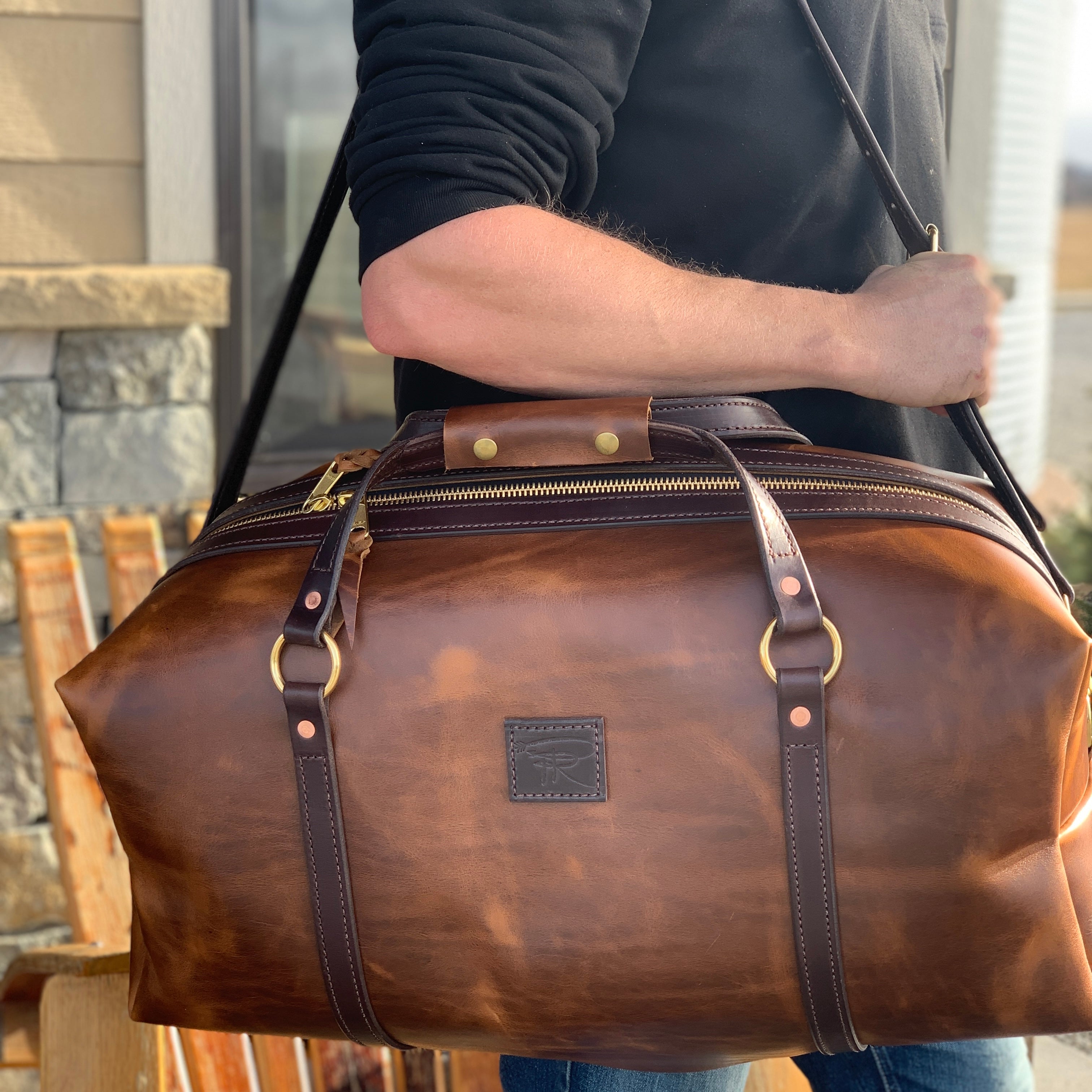 duffel bag travel gear luggage leather shop workshop leather repair coeur d'alene fly fishing mens products retail shop shopping business men local store ranch cowboy western