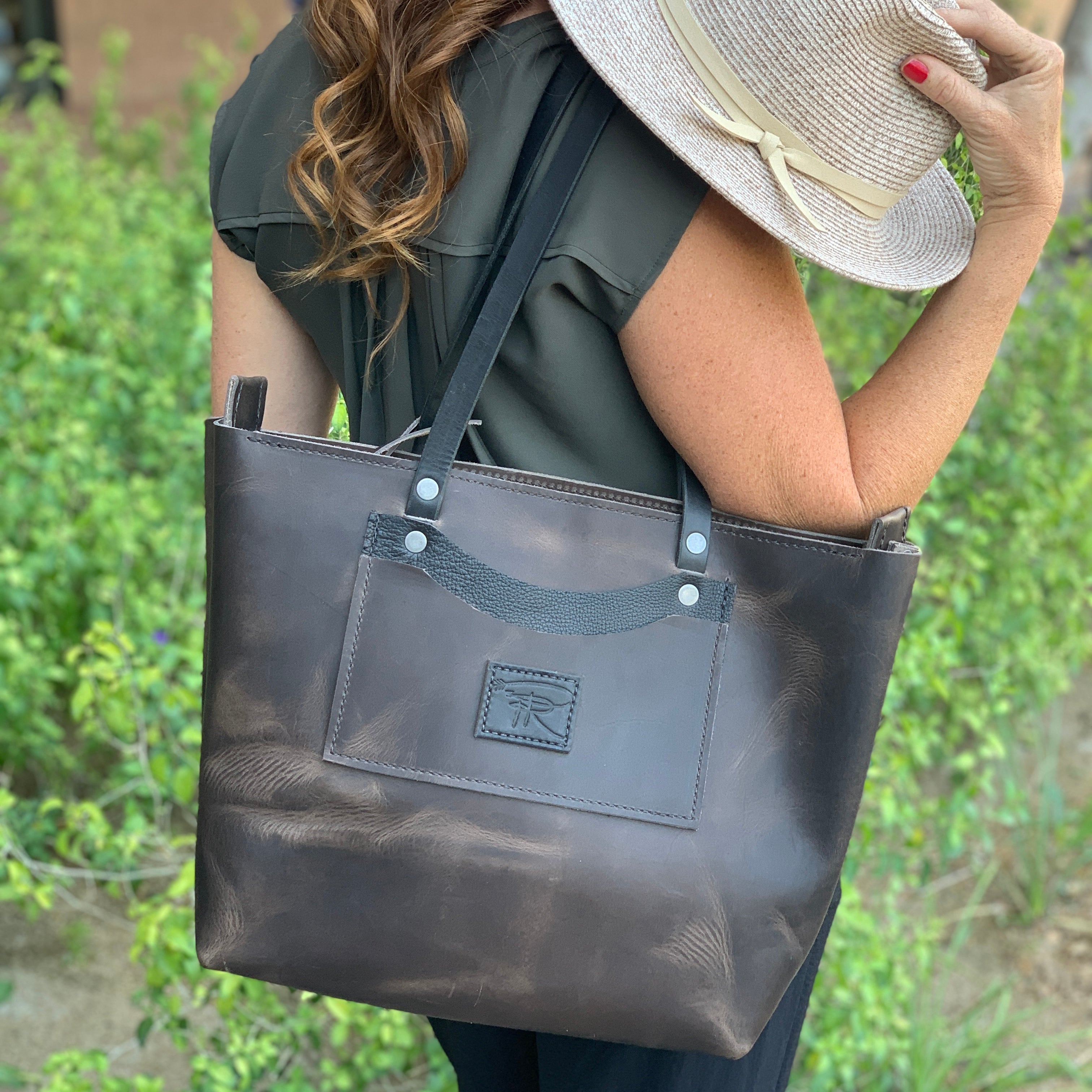 Lifetime Leather Zippered Tote Bag