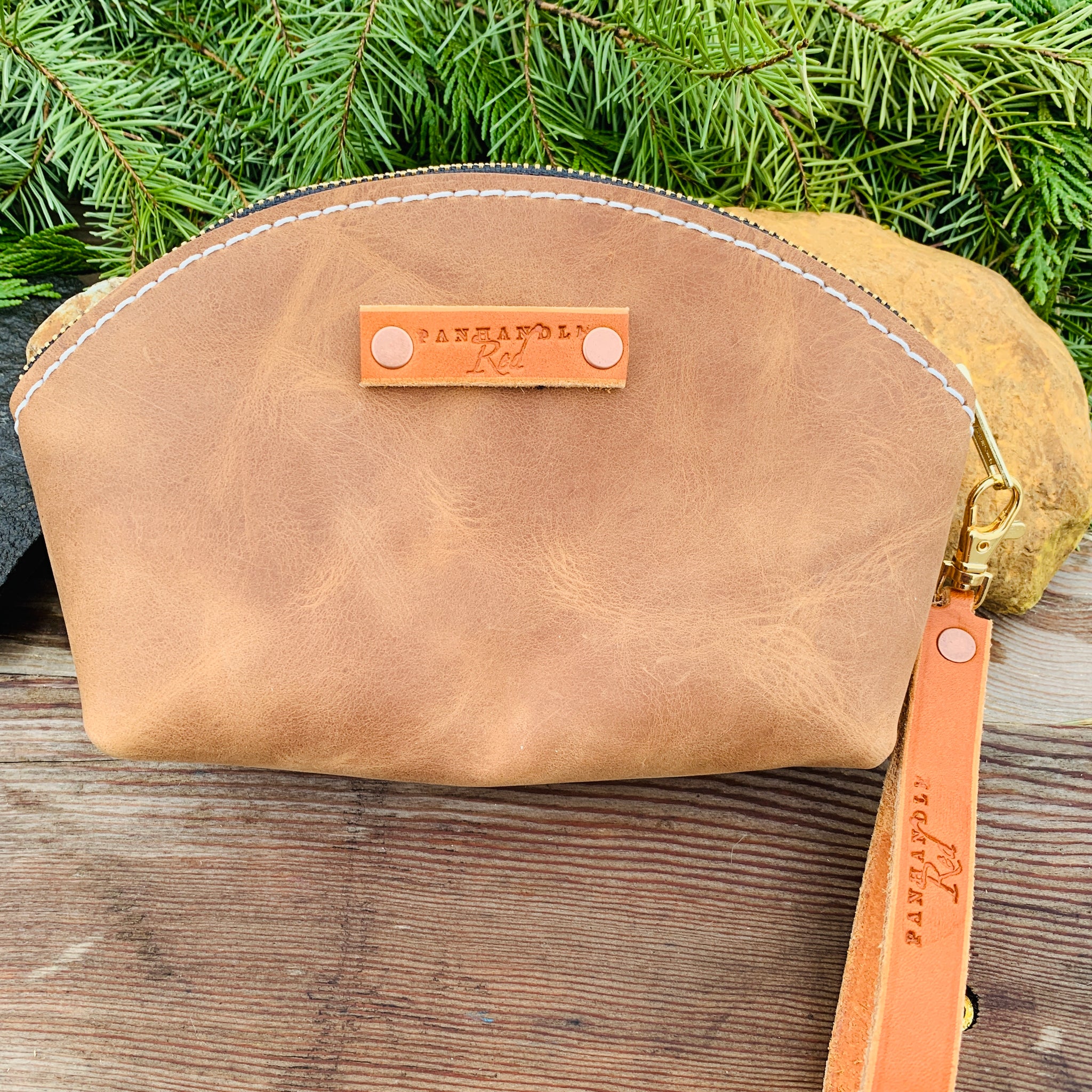 leather clutch purse, brown leather purse